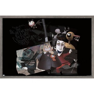 Trends International Disney Tim Burton's The Nightmare Before Christmas - Distorted Group Framed Wall Poster Prints - 1 of 4