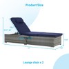 Racxily Outdoor Long Reclining Chaise, Wicker Lounge - 4 of 4