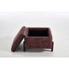 PAGED Modern Reversible Lid Small Coffee Table Ottoman with Hidden Storage,Square Upholstered Storage Center Table for Living Room,Bedroom - 2 of 4