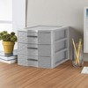 Sterilite Medium Weave 3 Drawer Storage Unit Versatile Organizer Plastic Container for Home Desktop, Countertops, and Closets - 2 of 4