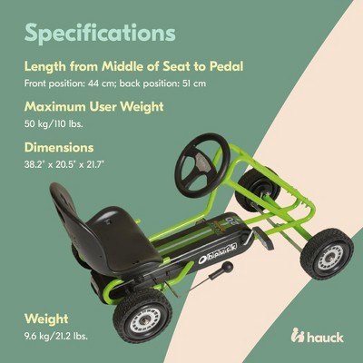 Green Ergonomic Pedal Ride-On Go Kart for Kids