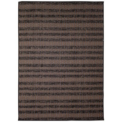 Liora Manne Avena Mosaic Stripe Indoor/outdoor Rug Midnight 7'10