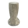 CAVINAS Hollow Side Table, Modern Coffee Table with Imitation Wood Texture, 16.75" H End Table for Indoor and Outdoor - 4 of 4