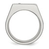 Black Bow Jewelry Men's 14mm Stainless Steel & CZ Polished Signet Tapered Ring - 2 of 4