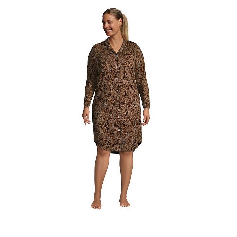 Lands' End Women's Long Sleeve Comfort Knit Pajama Nightshirt : Target