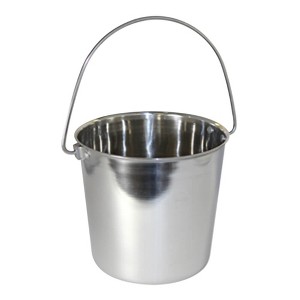 Stainless Steel Pail, Round with Rivets - 1 of 3