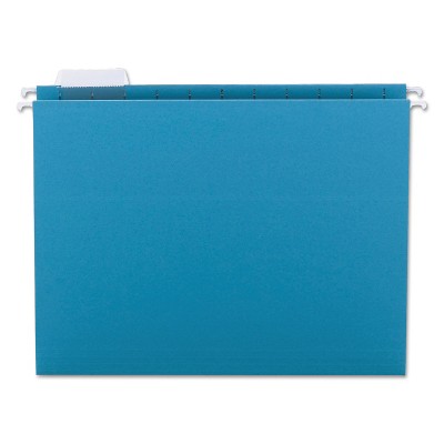 Smead Hanging File Folders 1/5 Tab 11 Point Stock Letter Teal 25/Box 64074