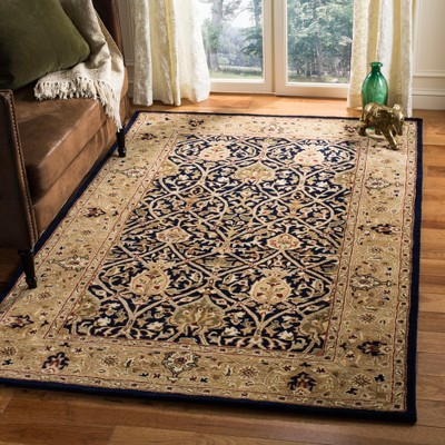Legend Blue and Gold Hand-Tufted Wool Area Rug 4' x 6'