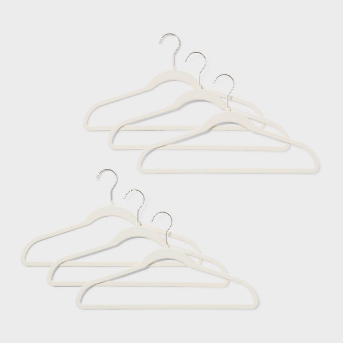 100ct Flocked Suit Hangers - White - Brightroom™