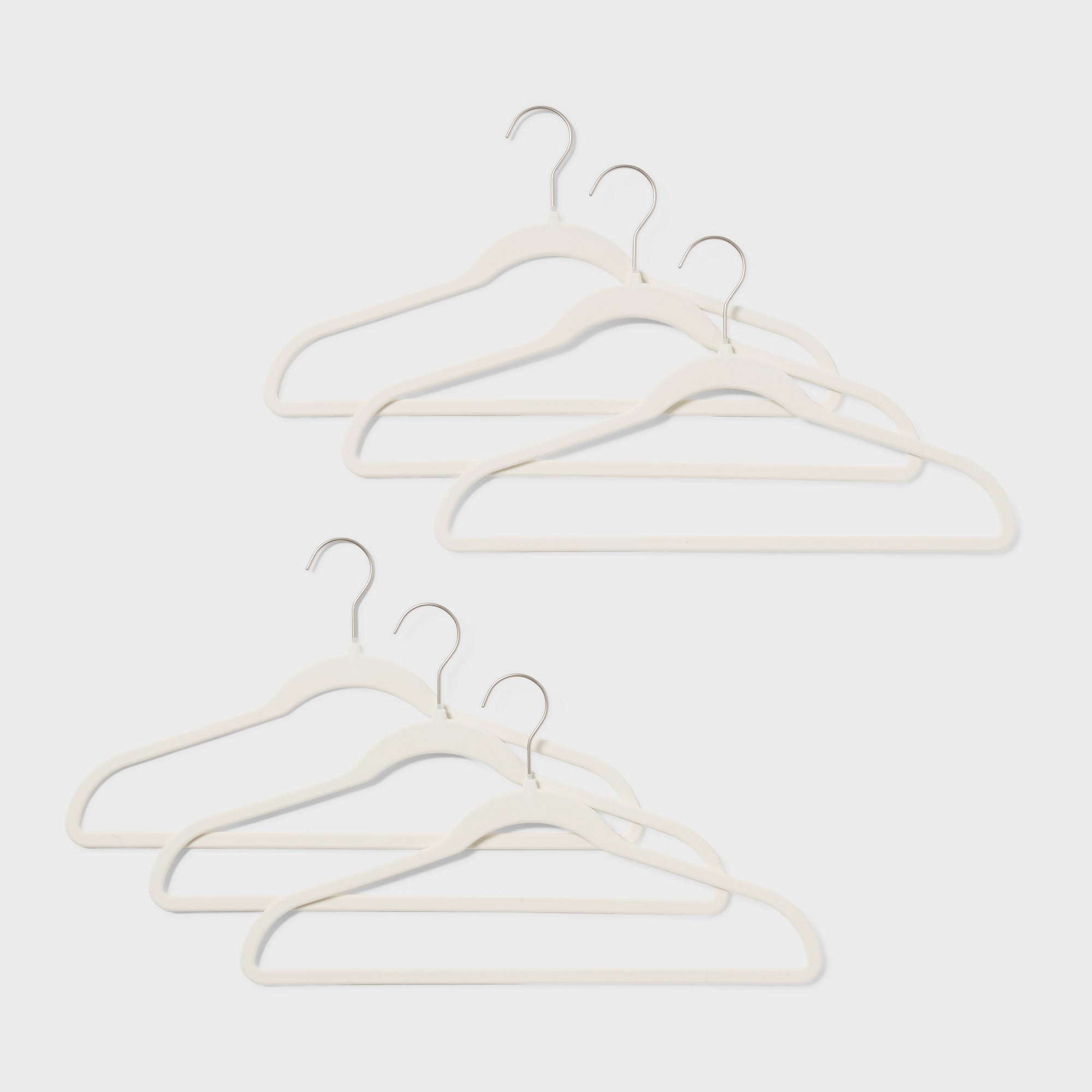 100ct Flocked Suit Hangers - White - Brightroom™