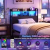 Aheaplus Storage Headboard with Led Lights & Charging Station - 3 of 4