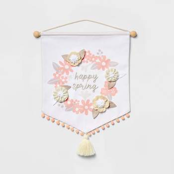 Fabric Easter Wall Hanging Art Happy Spring - Spritz™