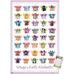 Trends International Keith Kimberlin - Puppies with Butterfly Wings Unframed Wall Poster Prints - 1 of 4