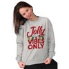 Christmas Lights Jolly Vibes Only Sweatshirt for Men or Women Brisco Brands - 3 of 4