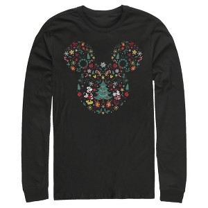 Men's Mickey & Friends Christmas Silhouette Long Sleeve Shirt - 1 of 4
