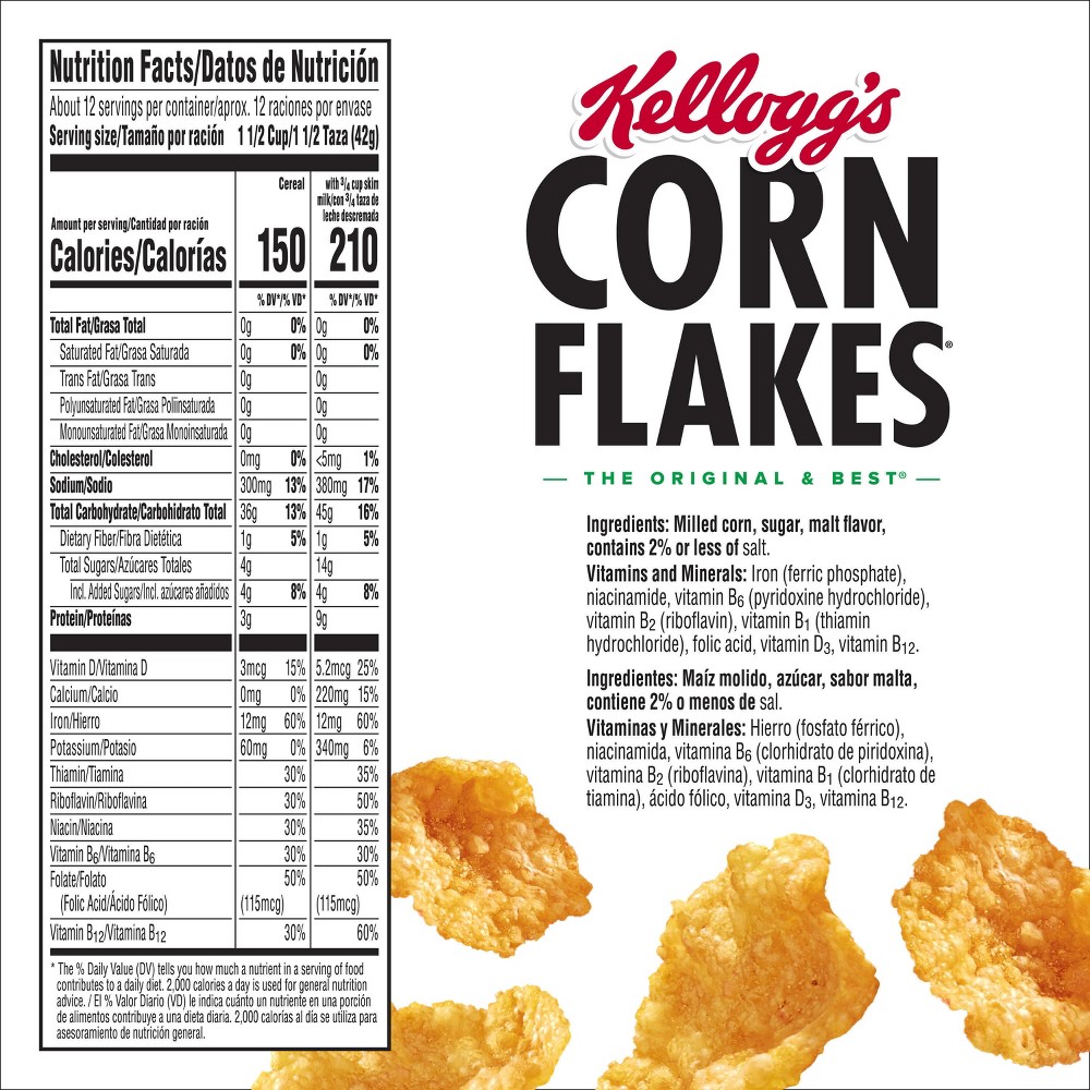 WK Kellogg Co Corn Flakes package