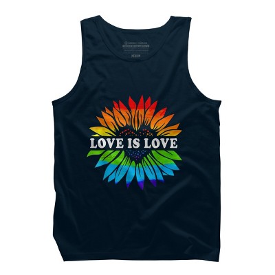Adult Design By Humans Love is Love Sunflower Pride By Belugastore Tank Top