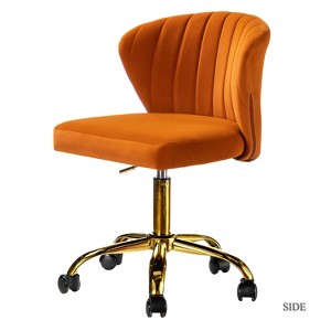 Ilia Comtemperary Swivel Office Chair with Channel Tufted Back | Karat Home - 1 of 4