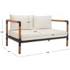 Tommy Eucalyptus and Iron 2 Seater Sofa - Indoor/Outdoor - CPT1030 - Black/White - Safavieh Couture - 3 of 4