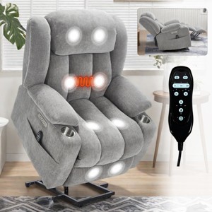 Power Lift Recliner Chair with 8-Point Massage & Heat, Wide Recliner with USB/Type-C Ports & Cup Holders for Elderly-3irtyhousy - 1 of 4