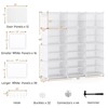 Costway Portable Shoe Rack Organizer 12-Cube 48 Pair Shoe Shelf Storage Cabinet with Hook White/Black - 3 of 4