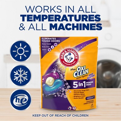 Arm & Hammer Plus Oxi Clean Odor Blasters HE Laundry Detergent Pods 160 Pacs - 208 fl oz - Thumbnail 4
