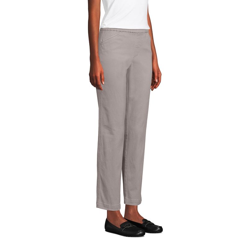 Lands' End Lands' End Women's Mid Rise Pull On Chino Ankle Pants, 5 of 6