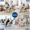 Saucer Chair, XL Foldable Plush Faux Fur Lounge Chair, Portable Accent Seat - 3 of 4