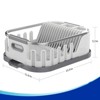 LunaLulinlk Dish Drying Rack for Kitchen Counter, Compact Dish Drainer with Drainboard, White - 2 of 4
