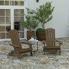 Merrick Lane Set of 2 Poly Resin Folding Adirondack Lounge Chair - All-Weather Indoor/Outdoor Patio Chair - 2 of 4