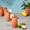 Okuna Outpost 12 Pack Clay Drinking Cups, Cantaritos de Barro Mexicanos for Margaritas, Tequila, Mexican Fiesta (12 oz) - 2 of 4