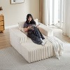NicBex Modern Indoor Corduroy Sponge Single Sofa with Back Cushion & Pillow,Fluffy Sleeper Chair for Living Room,Bedroom - 3 of 4