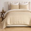 Greenland Home Fashions 2-Piece Twin/XL Coverlet Set – Natural Woven Polyester with Matching Pillow Sham, 68x88 + 20x26 - 3 of 4