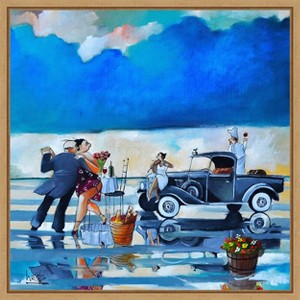 Amanti Art Date Night One by Ronald West Framed Canvas Wall Art - 1 of 4