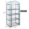 Costway Portable Mini Walk In Outdoor 4 Shelves Greenhouse - 2 of 4