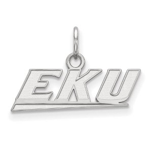 Black Bow Jewelry 14k White Gold Eastern Kentucky Colonels NCAA Extra Small Pendant - 1 of 3