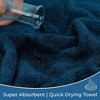 100 Ring Spun Cotton 3 - Piece Towel Set, Blue Opal, Soft Absorbent Quick Dry Towels for Bathroom, Spa, Gym - 4 of 4