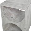 Uttermost Hans Accent Table – 25" Carved Ivory Wood Finish - 4 of 4