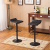 FURNIinspire Counter And Bar Stools Swivel Leather Adjustable Kitchen Bar Stool Set of 2, Modern Bar Chair Dinning Chair, Black, 15"*15"*34.25" - 4 of 4