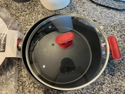 GoodCook ProEase Nonstick 11 Jumbo Cooker Deep Saute Pan Red