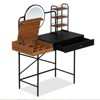 Infurnic Makeup Vanity Tables Set with Lighted Mirror, Drawer and Shelves, for Bedroom, Multicolored, 40.55"*18.89"*50.4" - 4 of 4
