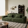 TiramisuBest 106.3" Large Striped Fabric Compression Sofa, Modern Living Room & Bedroom Furniture, High Rebound Green - 4 of 4