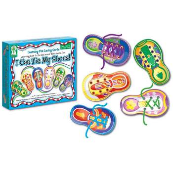 Key Education I Can Tie My Shoes! Learning Fun Lacing Card, Set of 6