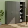 COZONY 71-Inch Tall Metal Storage Cabinet with Doors 4 Adjustable Shelves Lock Feet for Pantry Garage Bedroom Office Shop - 2 of 4