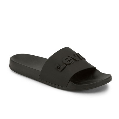 Levi's Mens 3d Slide Slip On Sandal Shoe, Black, Size 12 : Target