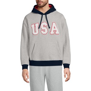 Lands' End Men's Long Sleeve Serious Sweats Oversized Hoodie - Large ...