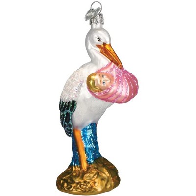 Old World Christmas Glass Blown Ornament, Girl Bundle of Joy