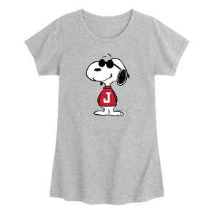 Girls' - Peanuts - Joe Cool Pose Short Sleeve Graphic T-Shirt - 1 of 3