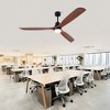 TOBILI Hot sales 72 Inch Modern Black Ceiling Fan With Light 3 Solid Wood Blades - 3 of 4