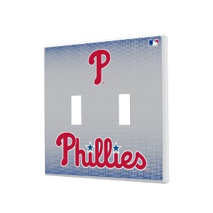 MLB National League Teams Linen Hidden-Screw Light Switch Plate for Double Toggle - 1 of 4